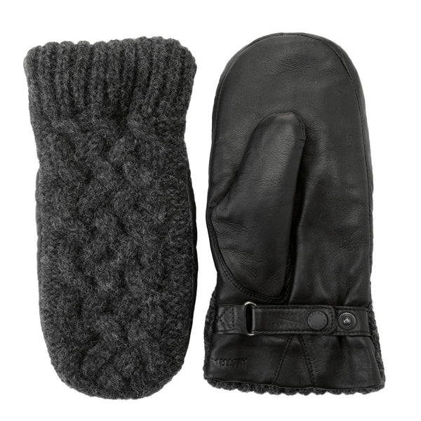 Hestra Ragnhild Cable Knit Leather Mitten