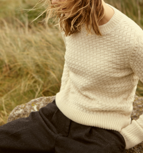 IrelandsEye Bowen Lattice Weave Sweater