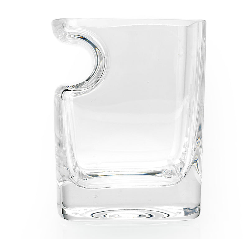 Double Old Fashioned Whiskey Glass with Cigar Holder