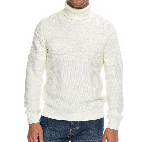 Fisherman Knit Turtleneck Sweater Men's