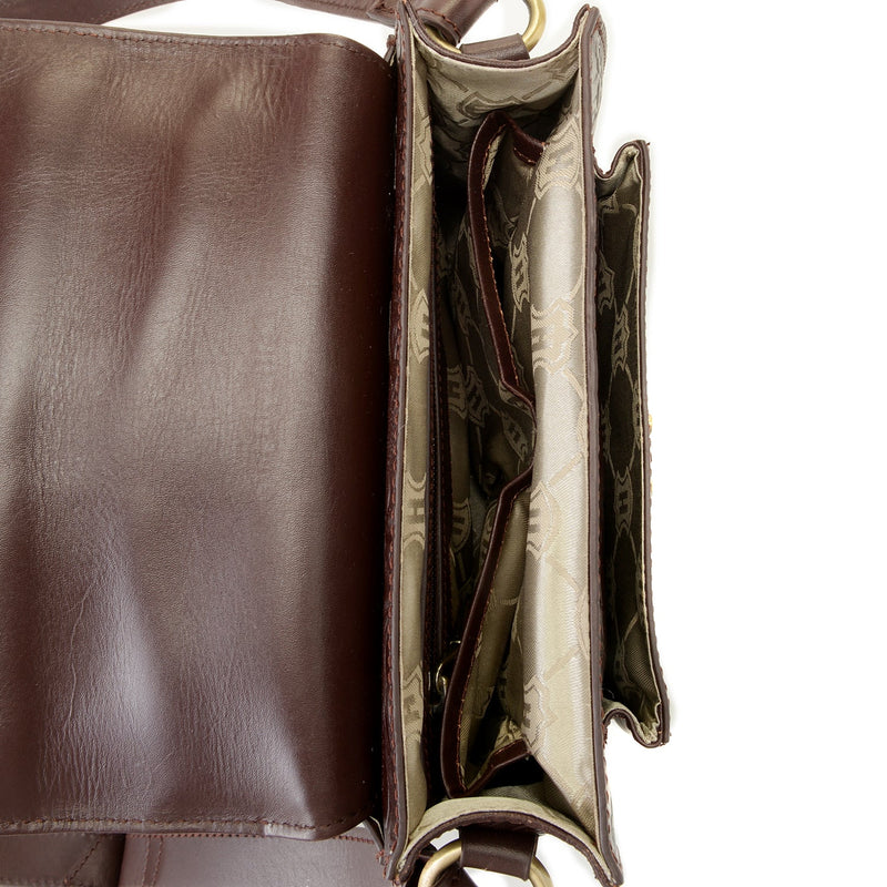 Reese Tooled Leather Saddle Crossbody Bag
