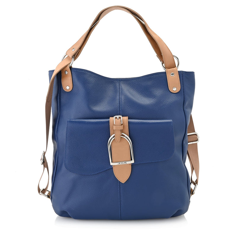 Julia Equestrian Leather Convertible Backpack