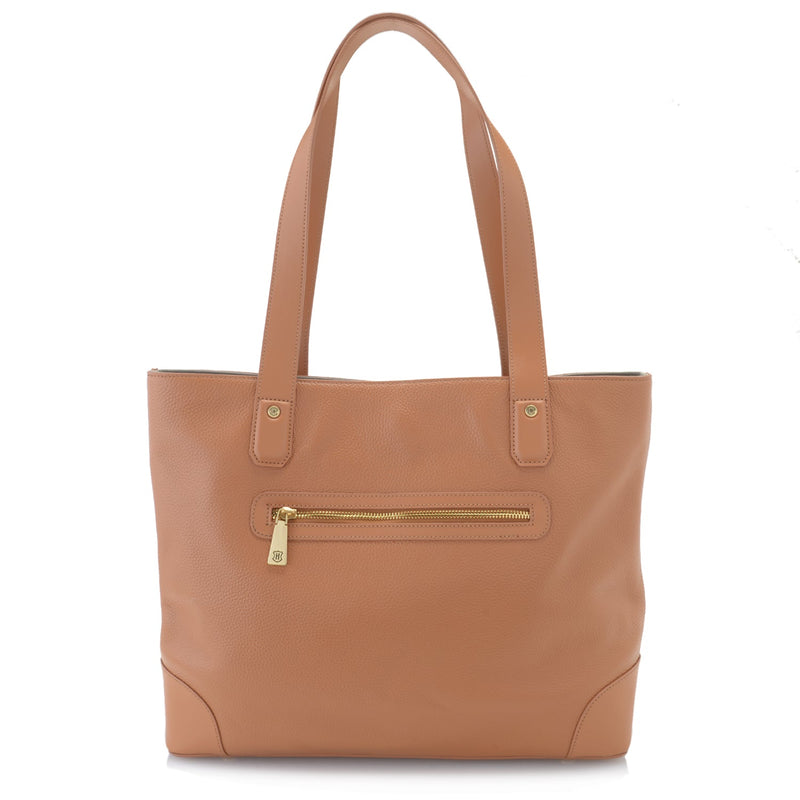 Crest Leather Tote Bag