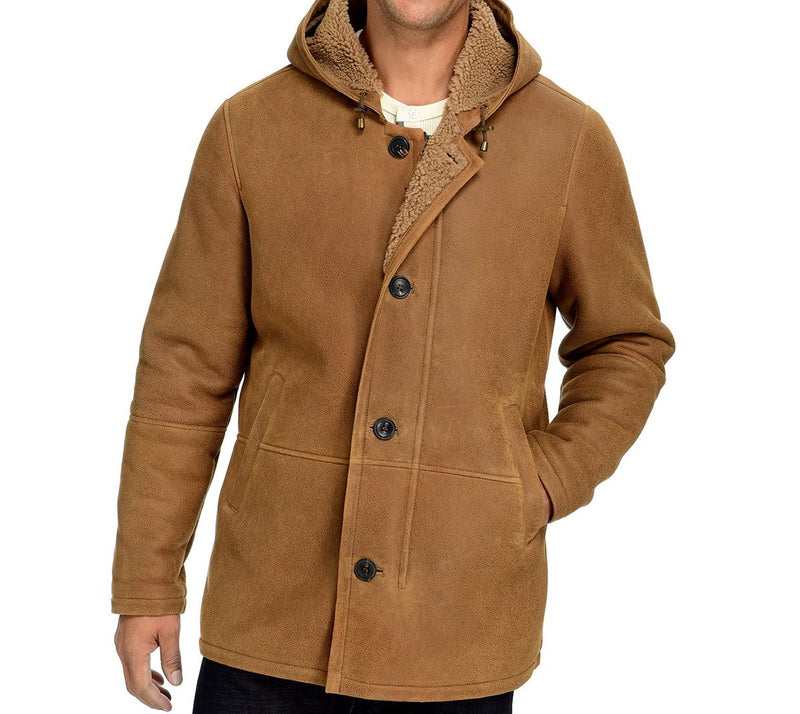 Shearling Hooded Coat